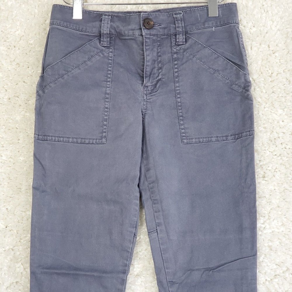 Madewell Jeans Womens 25 Gray Skinny Fatigue Military Moto Ankle Zip - Picture 3 of 14